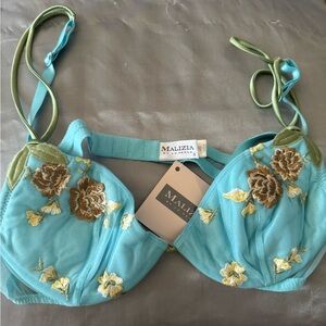 Malizia by La Perla 💯% Authentic sexy flowery Lace Bra NWT - Size 3 A - Italy